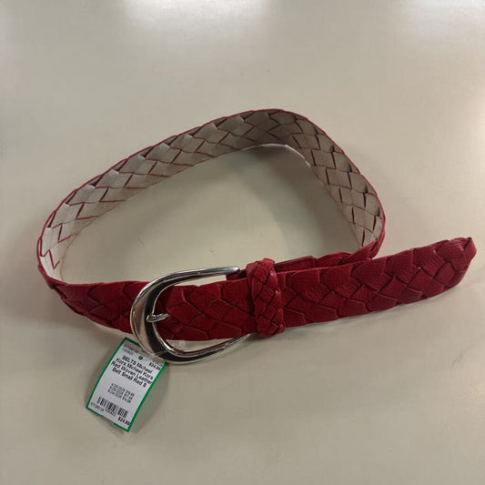 Michael Kors Red Woven Leather Belt Small