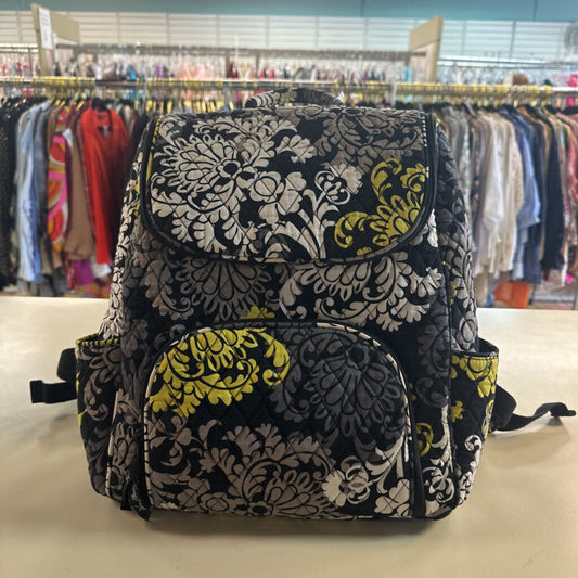 Vera Bradley Black/ Multi Quilted Print Backpack