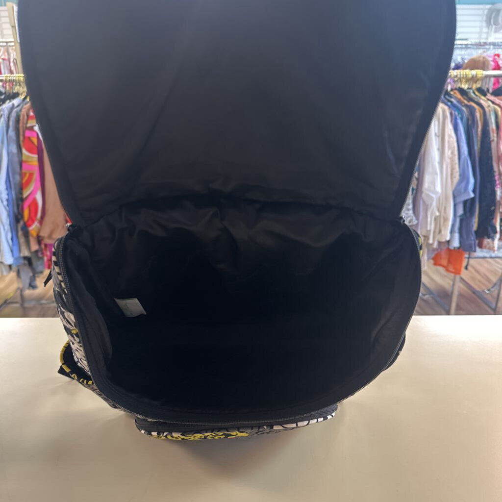 Vera Bradley Black/ Multi Quilted Print Backpack