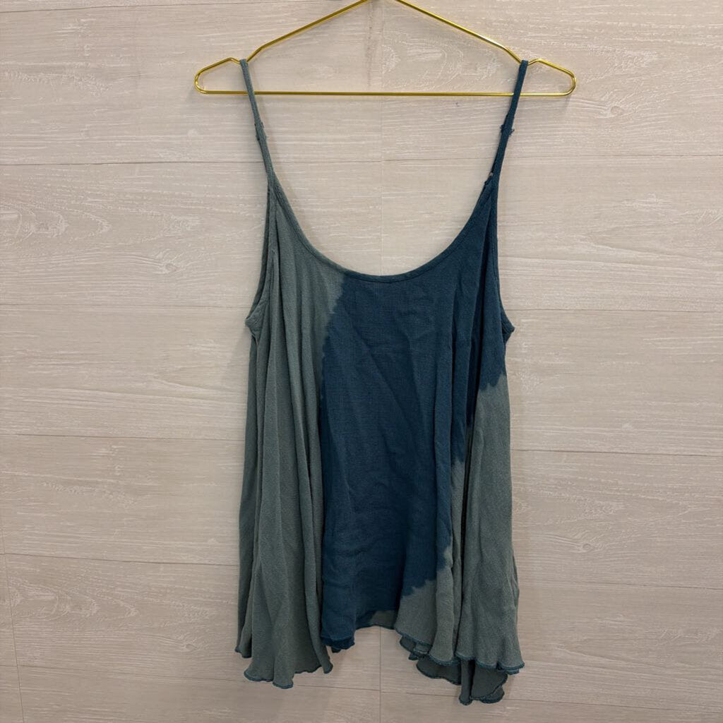 Umgee Blue Tie Dye Tank Top Large