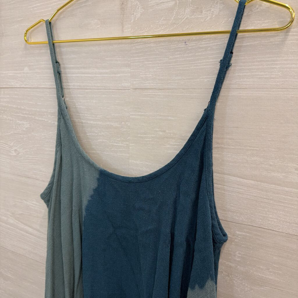 Umgee Blue Tie Dye Tank Top Large