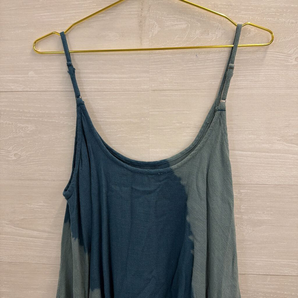 Umgee Blue Tie Dye Tank Top Large