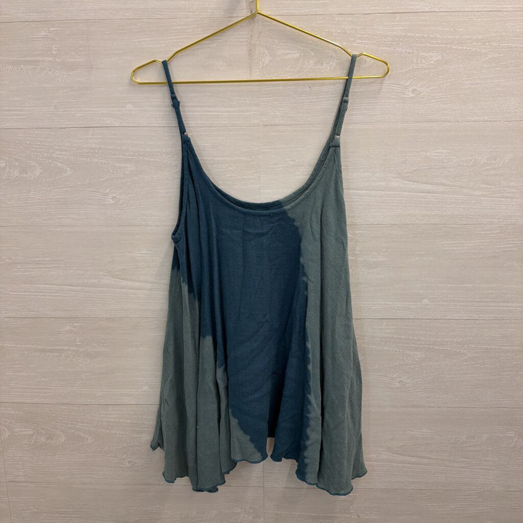 Umgee Blue Tie Dye Tank Top Large
