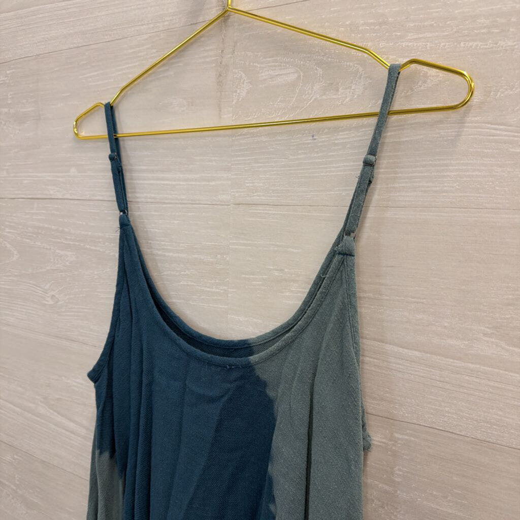 Umgee Blue Tie Dye Tank Top Large