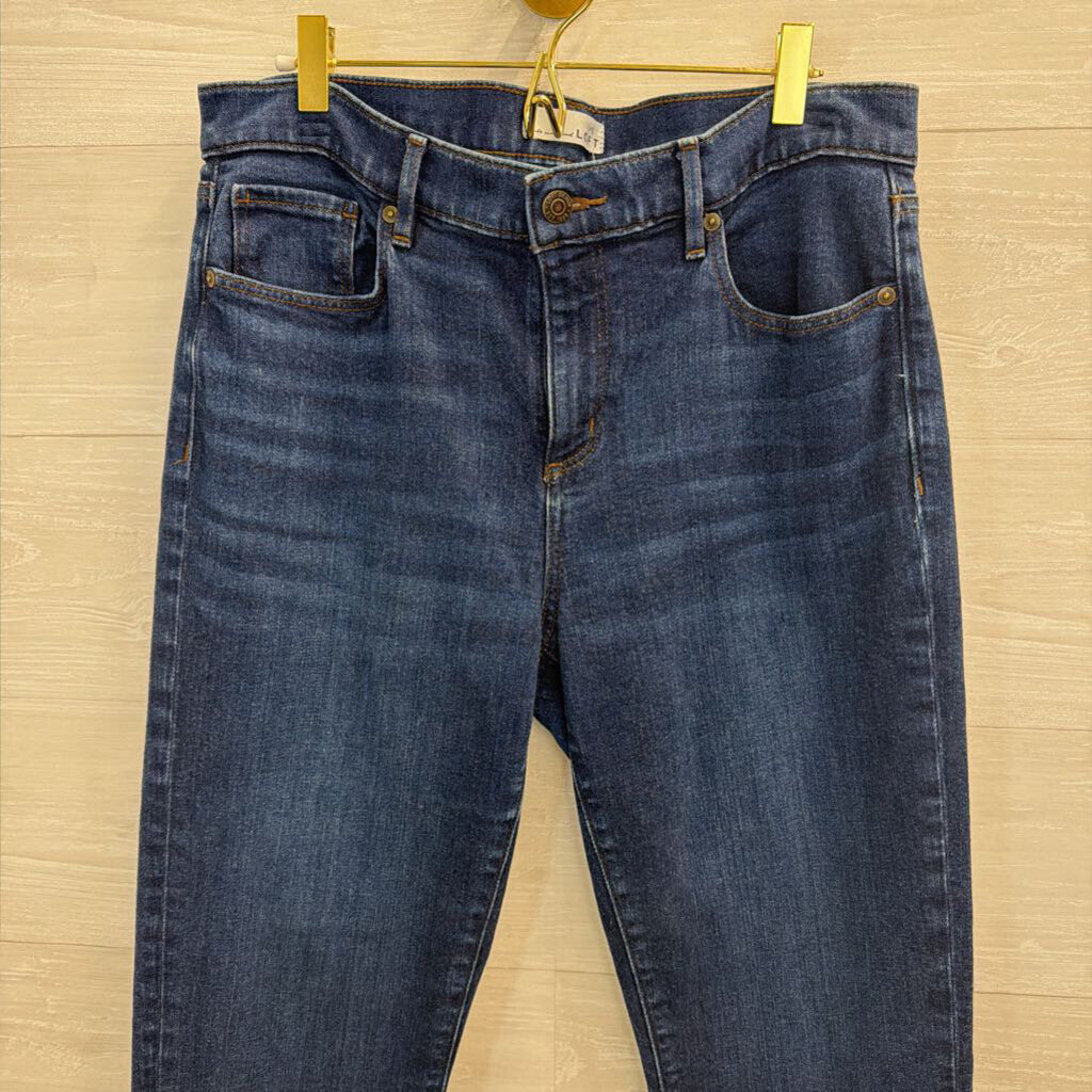 Loft Dark Wash The Super Soft Girlfriend Jeans 30