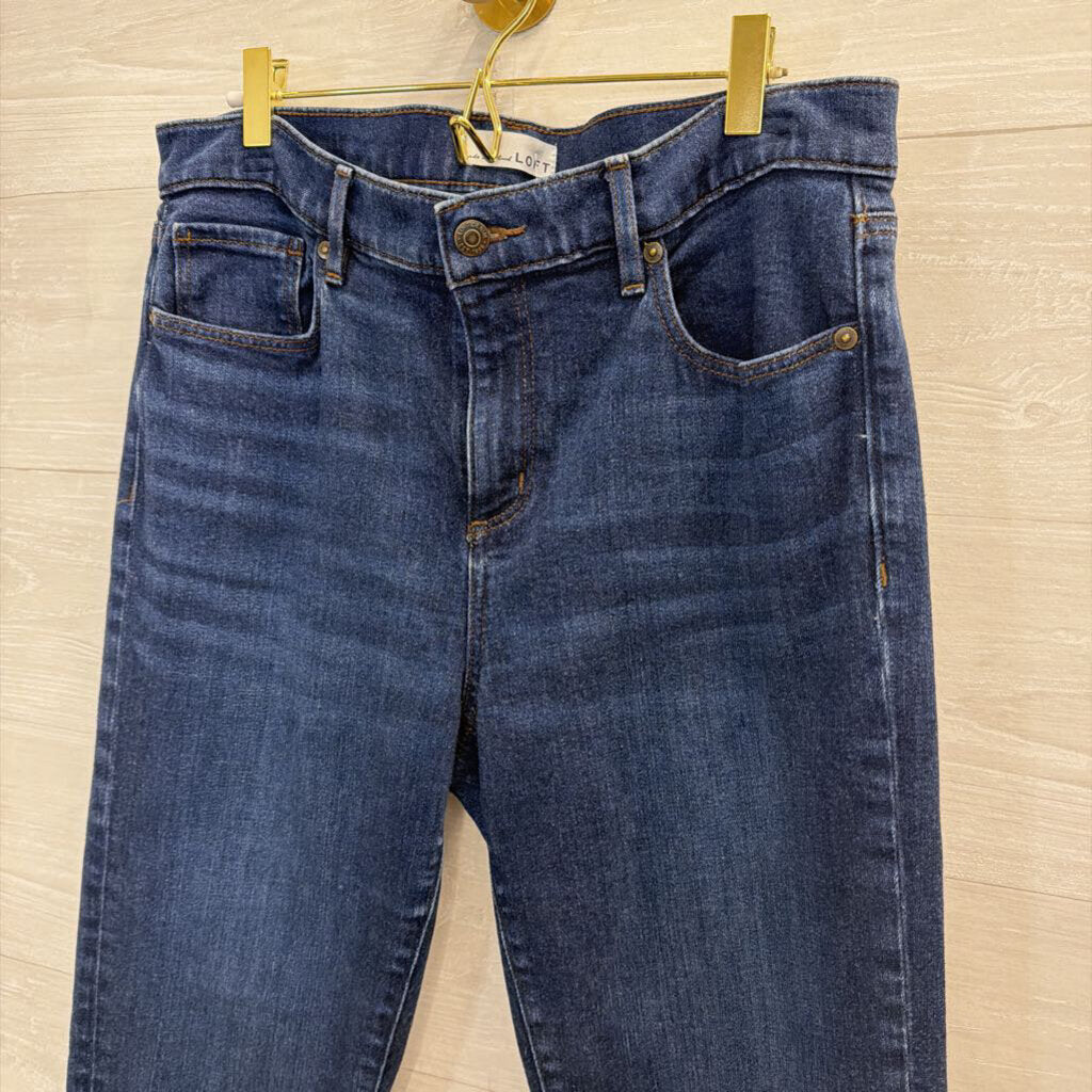 Loft Dark Wash The Super Soft Girlfriend Jeans 30