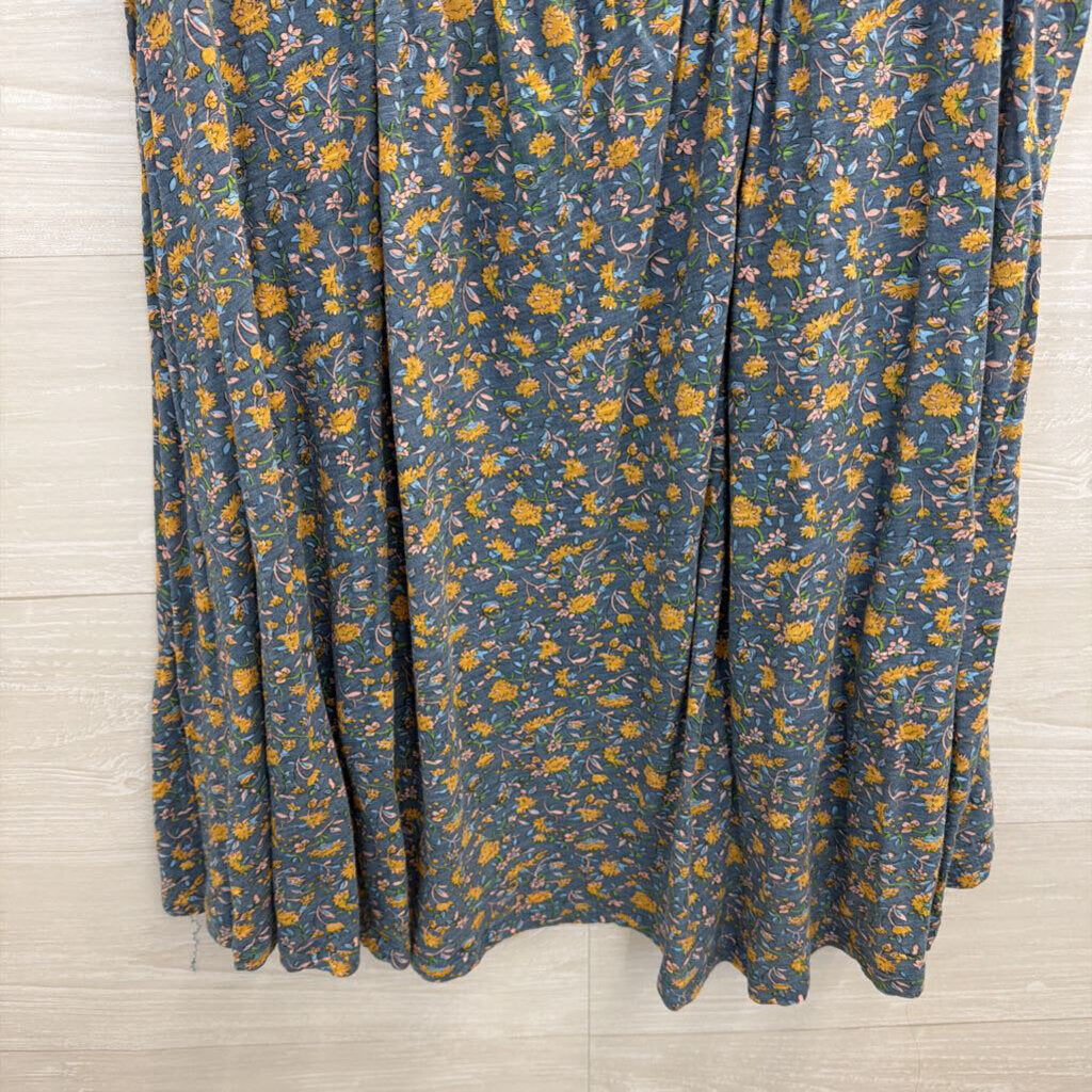 Natural Life Blue/ Yellow Floral Print Tank Top Large/ Extra Large