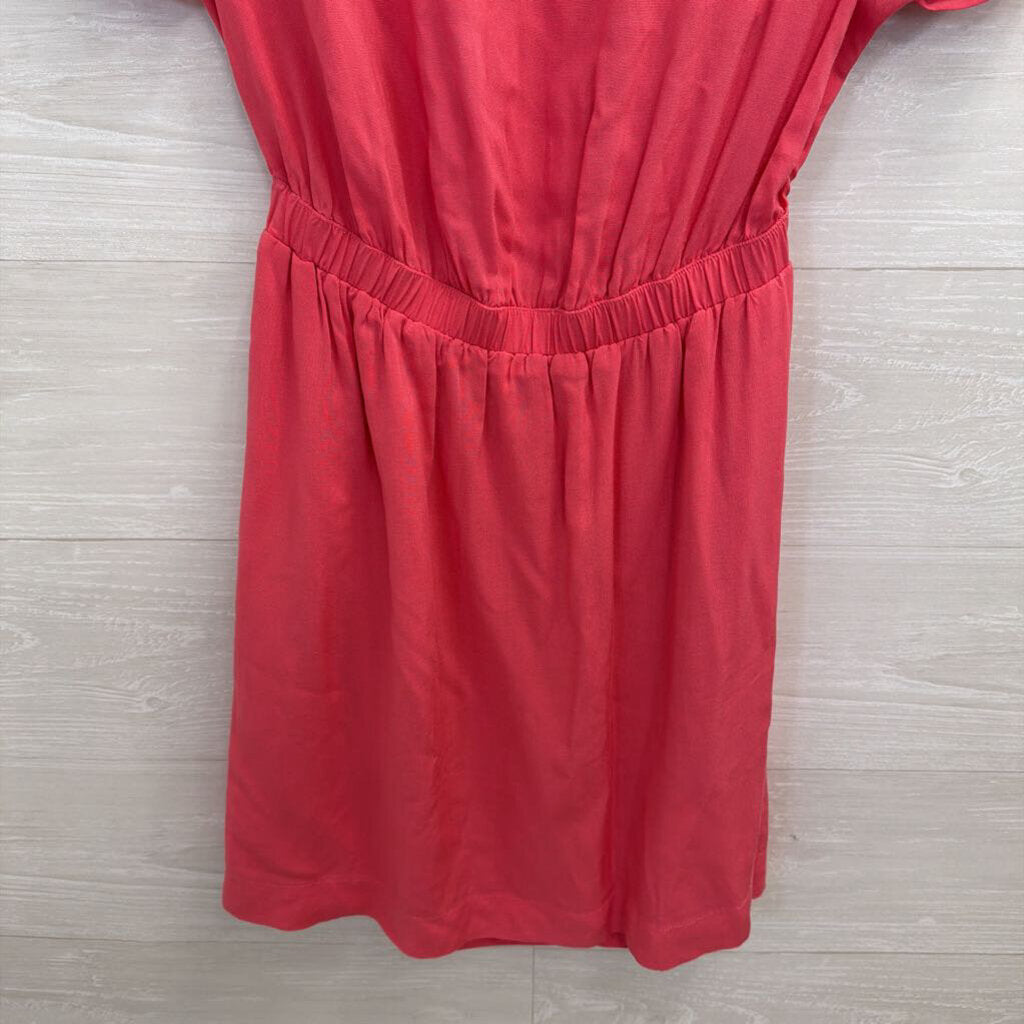 BCBG Pink Short Sleeve Cut Out Back Dress Small