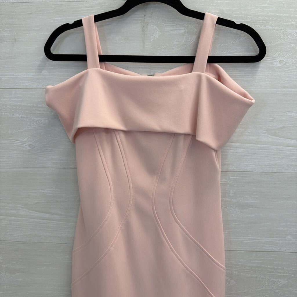 Joseph Ribkoff Pink Fitted Off Shoulder Dress 2