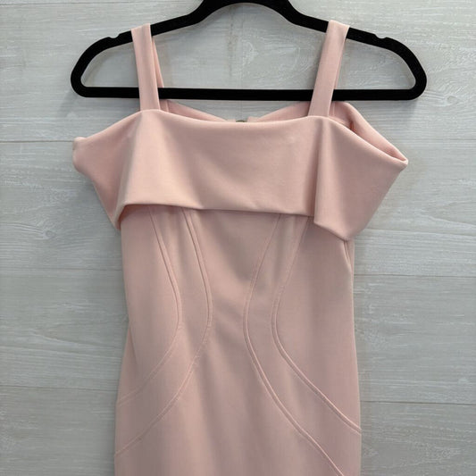 Joseph Ribkoff Pink Fitted Off Shoulder Dress 2