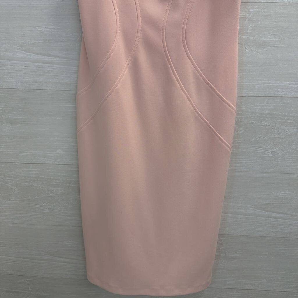 Joseph Ribkoff Pink Fitted Off Shoulder Dress 2