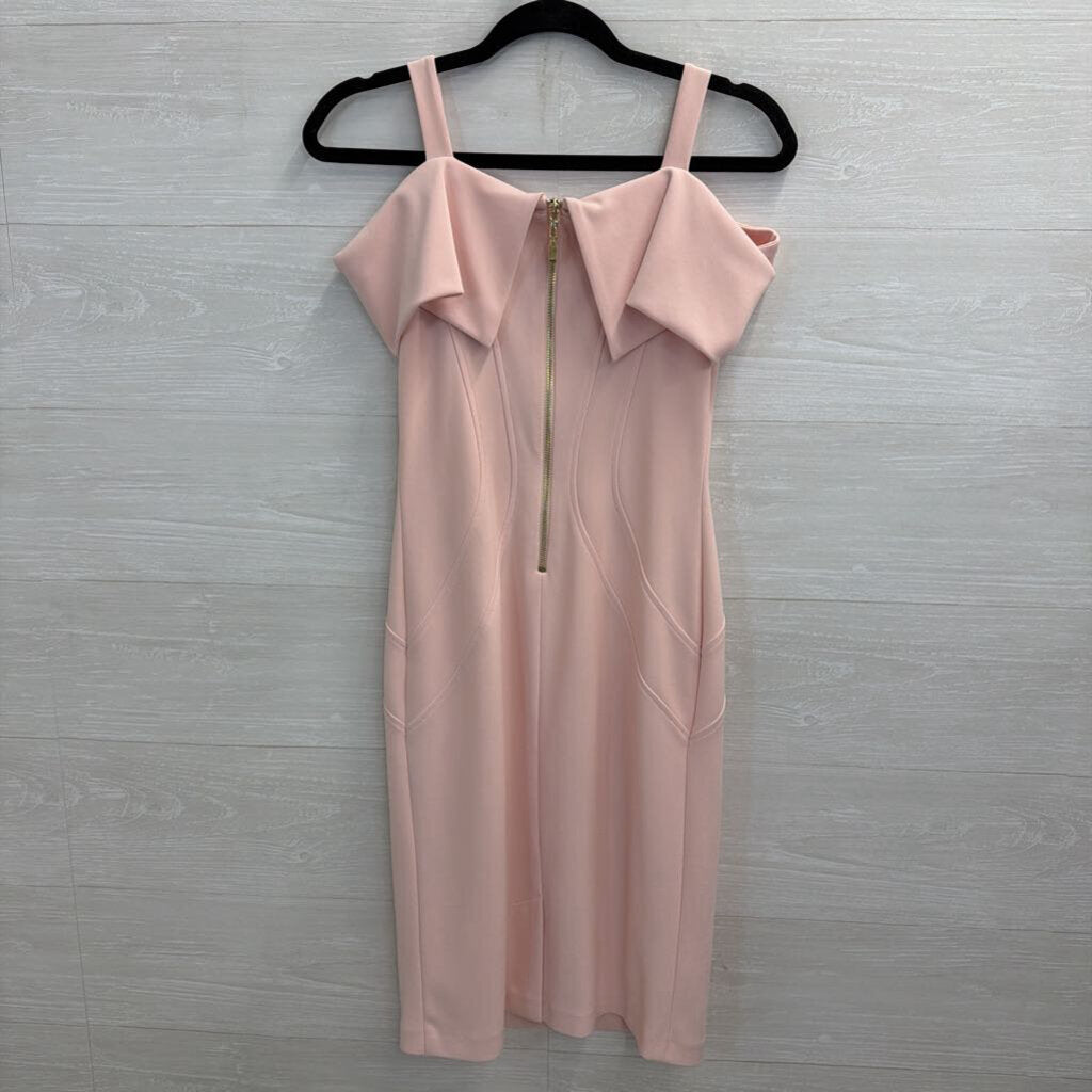 Joseph Ribkoff Pink Fitted Off Shoulder Dress 2