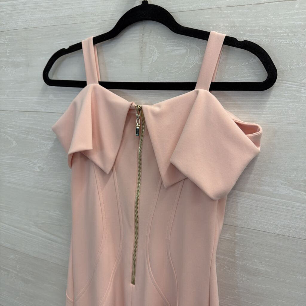 Joseph Ribkoff Pink Fitted Off Shoulder Dress 2