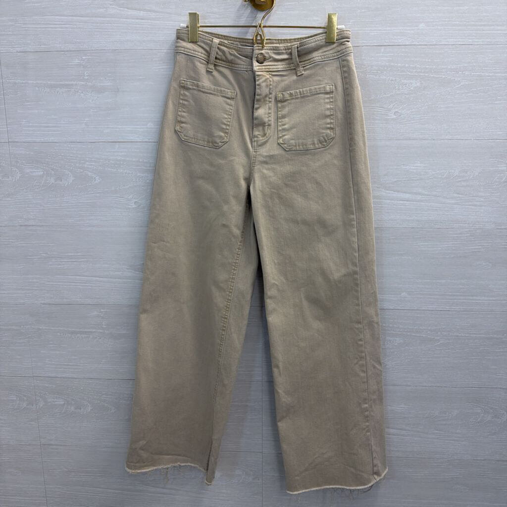 OAT Beige Wide Leg Denim Pants 26