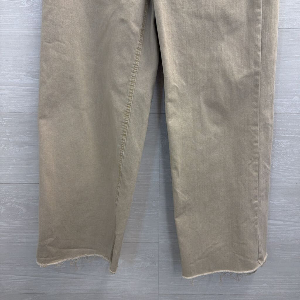 OAT Beige Wide Leg Denim Pants 26