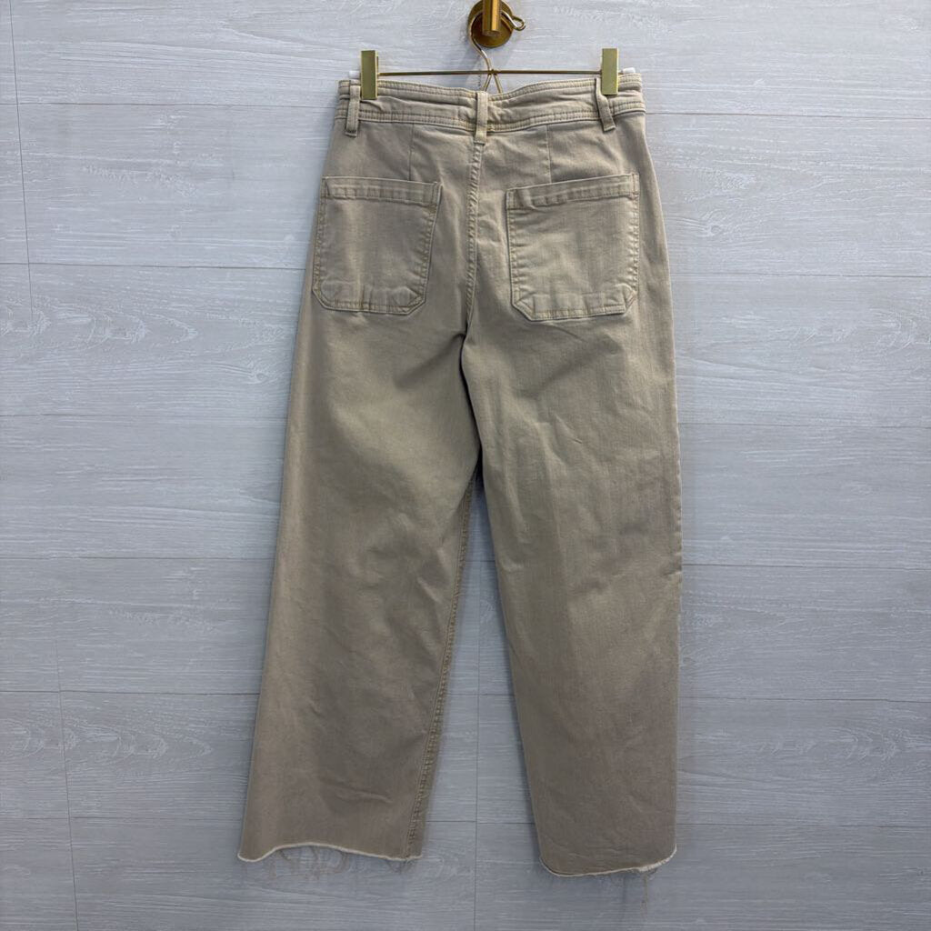 OAT Beige Wide Leg Denim Pants 26