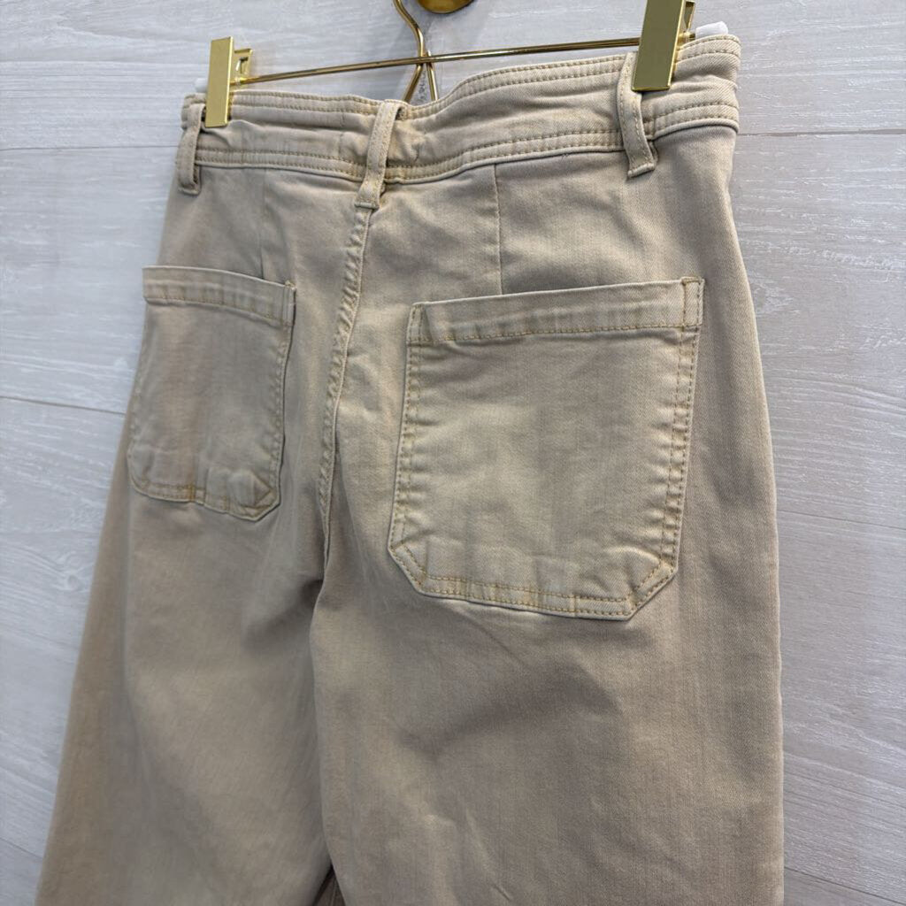 OAT Beige Wide Leg Denim Pants 26