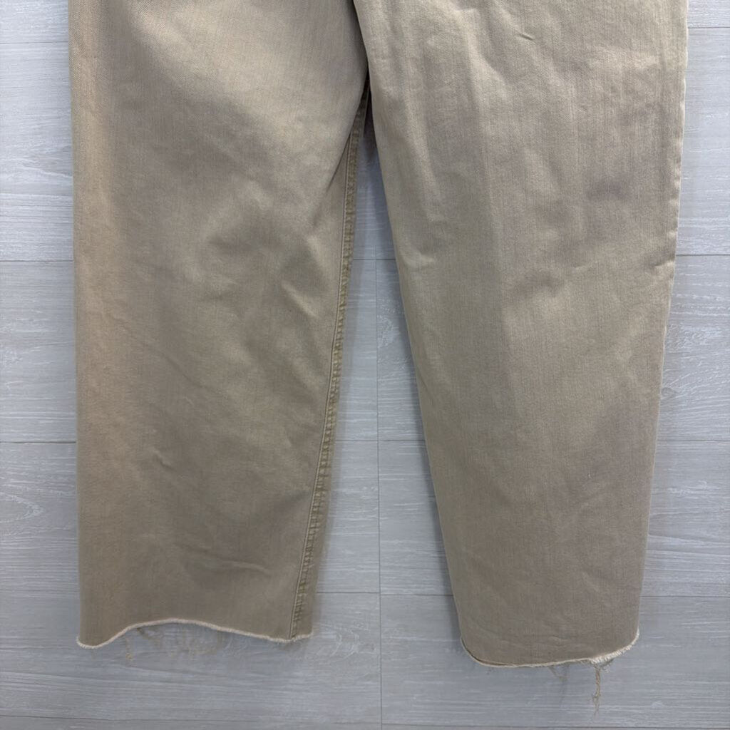 OAT Beige Wide Leg Denim Pants 26