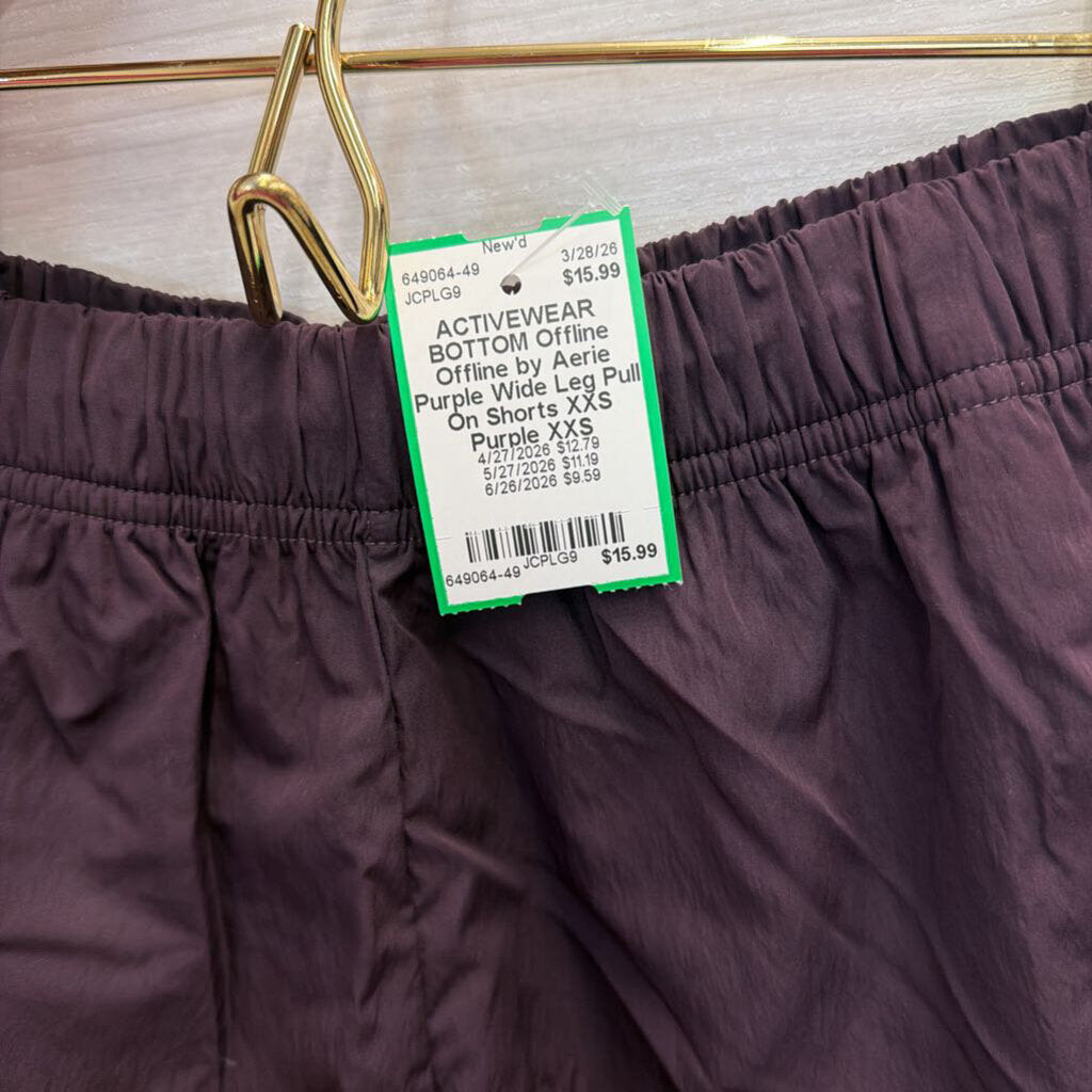Offline by Aerie Purple Wide Leg Pull On Shorts XXS