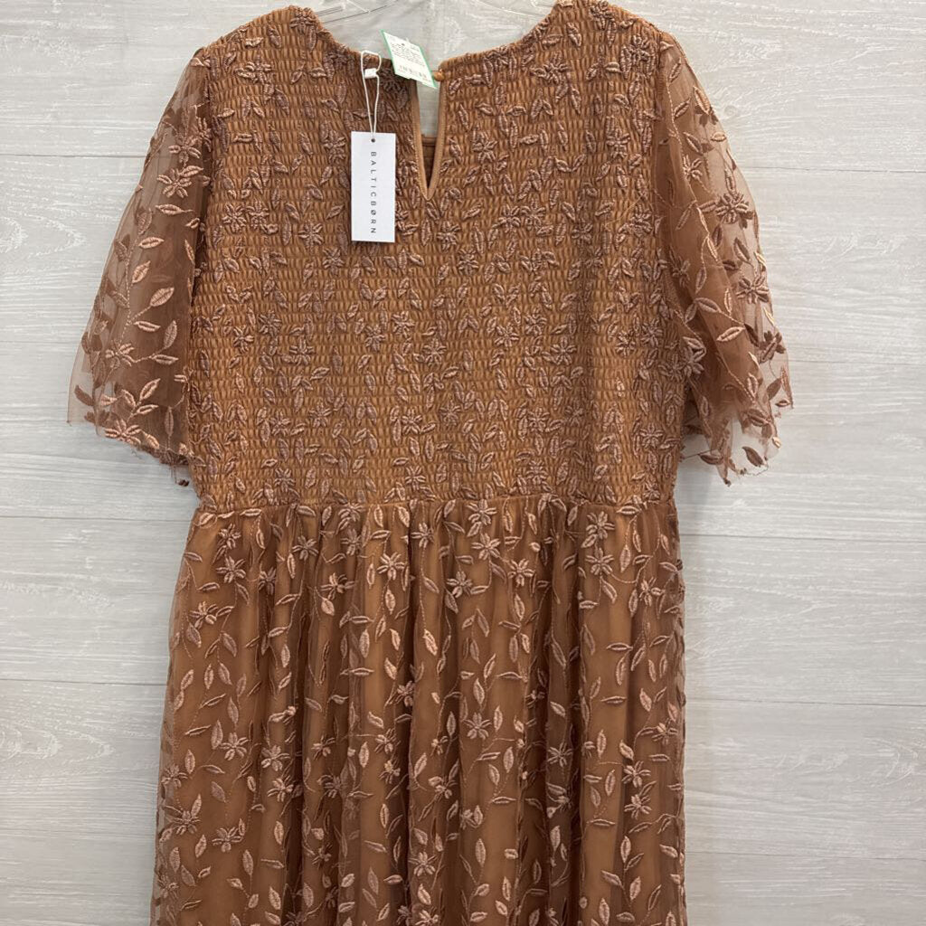 Baltic Born Rose Kendra Embroidered Short Sleeve Midi Dress 3XL