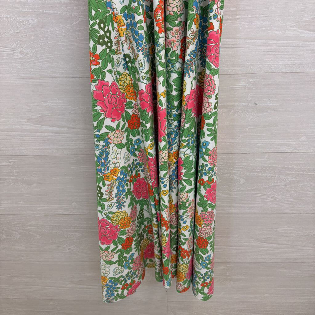 Smith and Quinn White/ Multi Floral Print Halter Neck Maxi Dress Medium