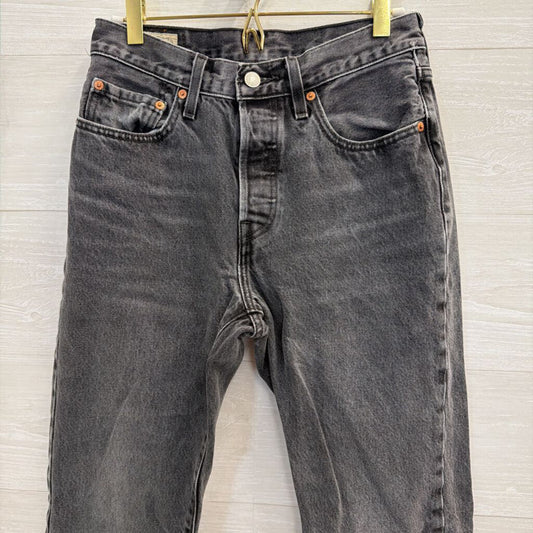 Levi Black Denim Wide Leg Jeans 27