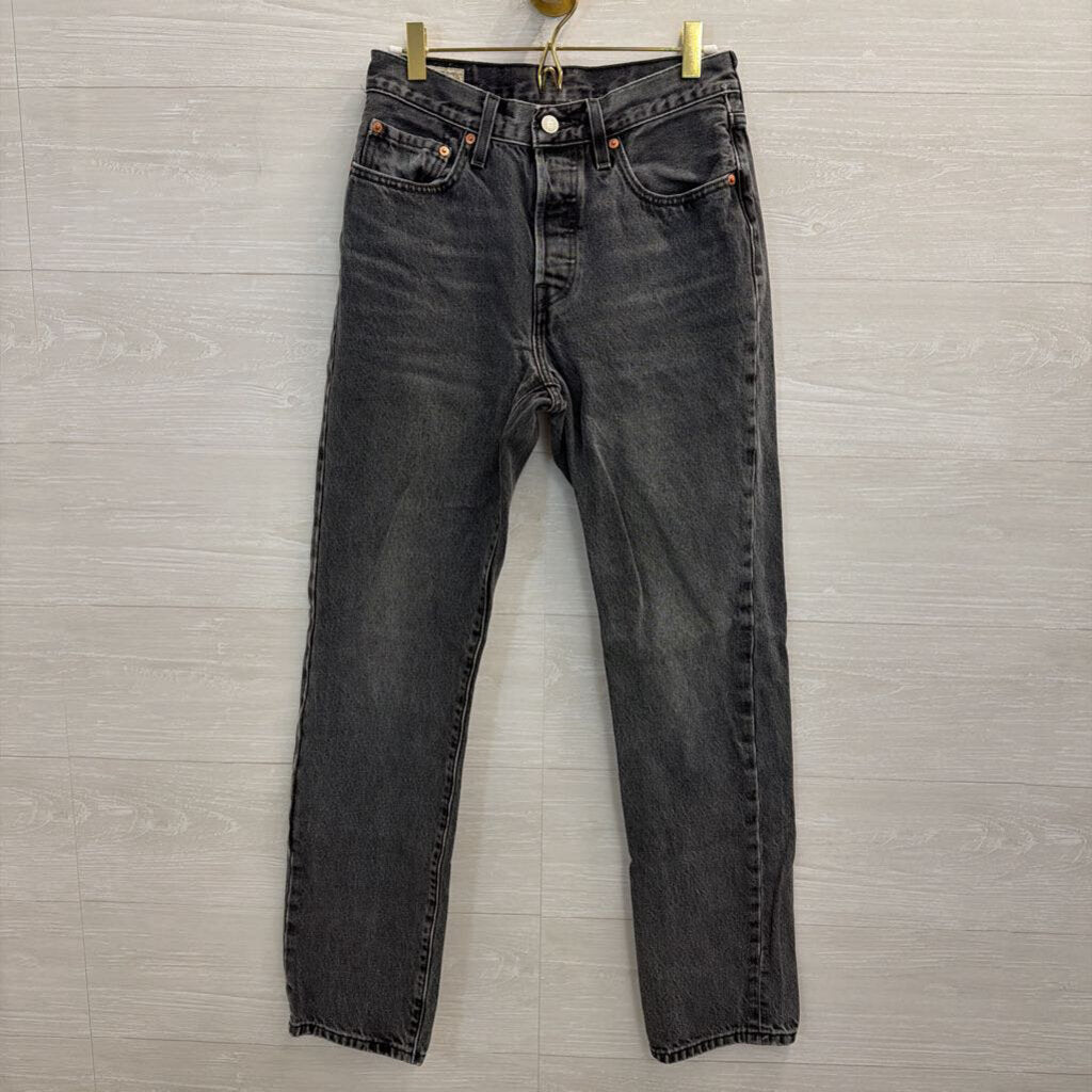 Levi Black Denim Wide Leg Jeans 27