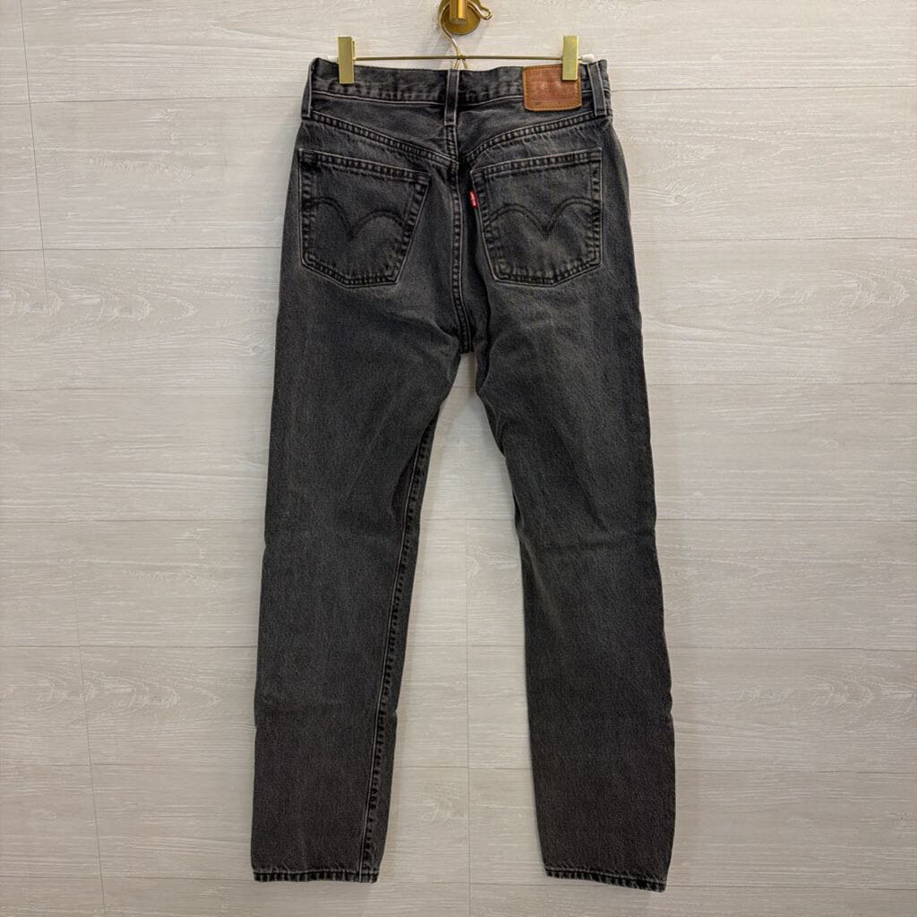 Levi Black Denim Wide Leg Jeans 27