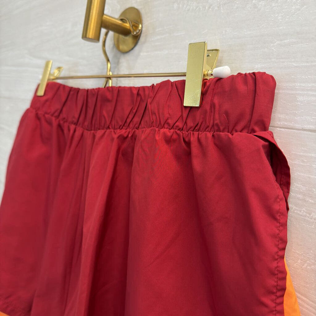 FP Movement Red/ Orange Layered Athletic Shorts Medium