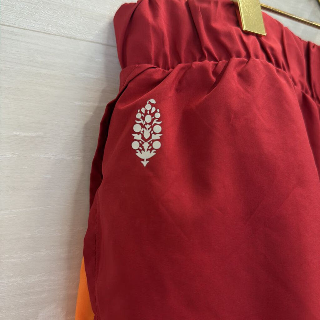 FP Movement Red/ Orange Layered Athletic Shorts Medium