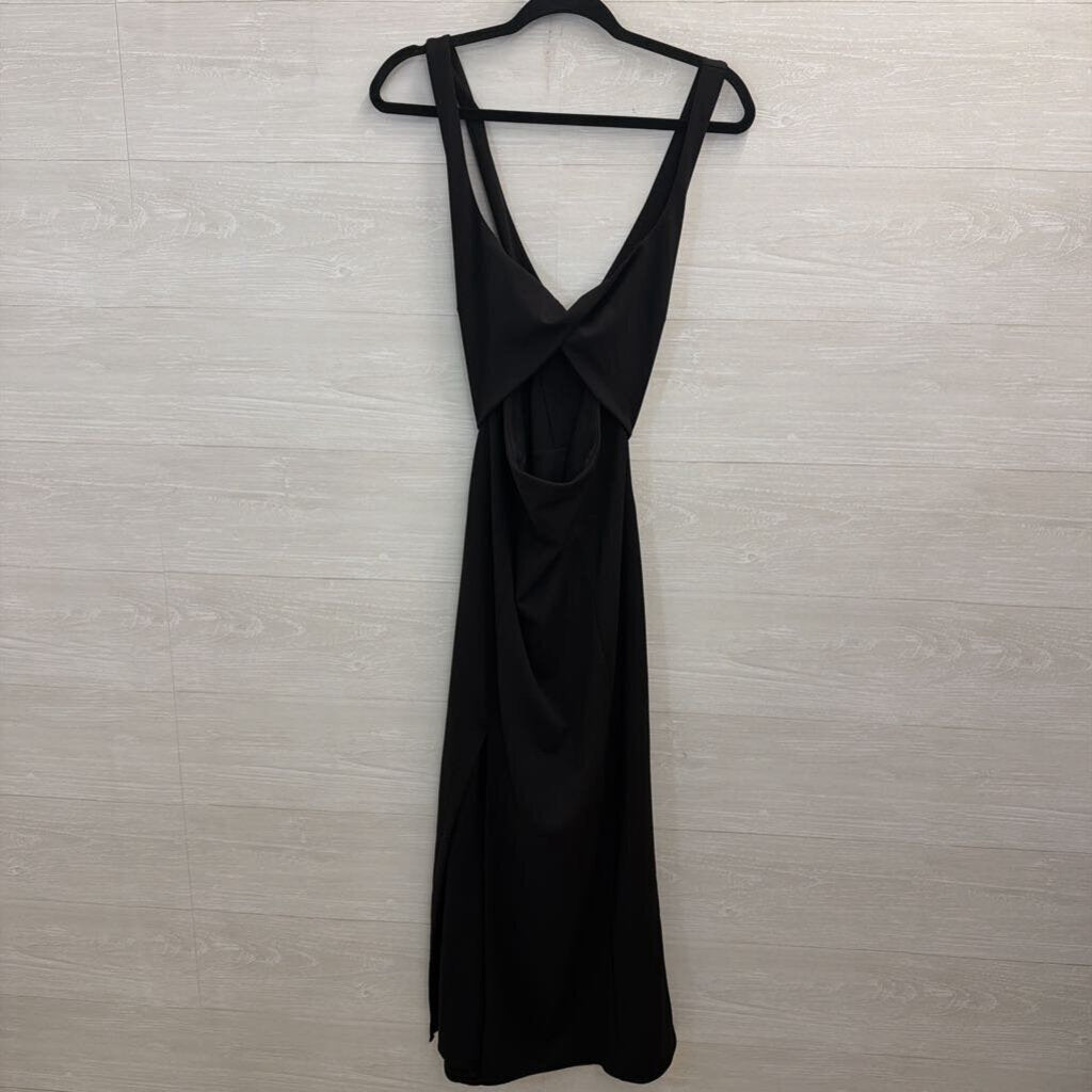 Show Me Your Mumu Black Cut Out Twist Front Maxi Dress Large