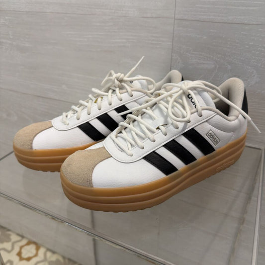 Adidas White/ Black VL Court Bold Sneakers 6.5