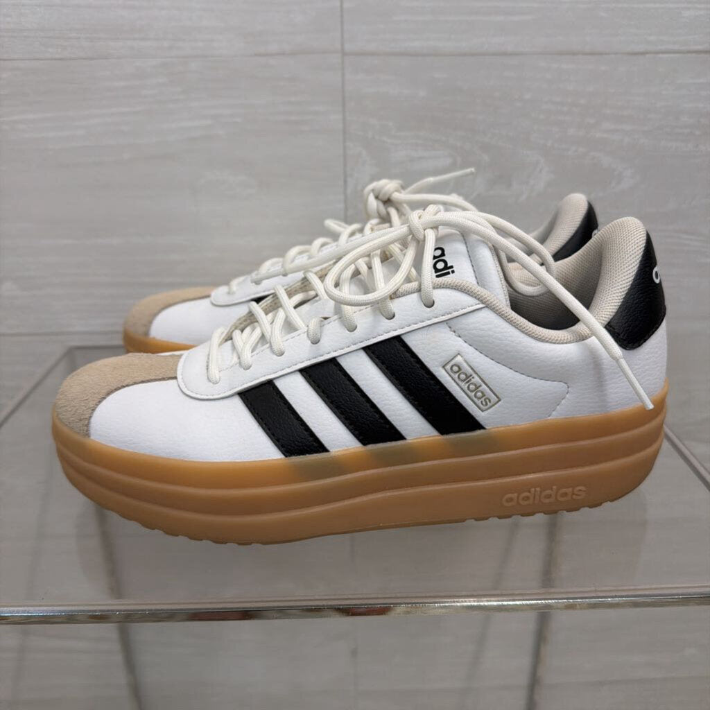 Adidas White/ Black VL Court Bold Sneakers 6.5