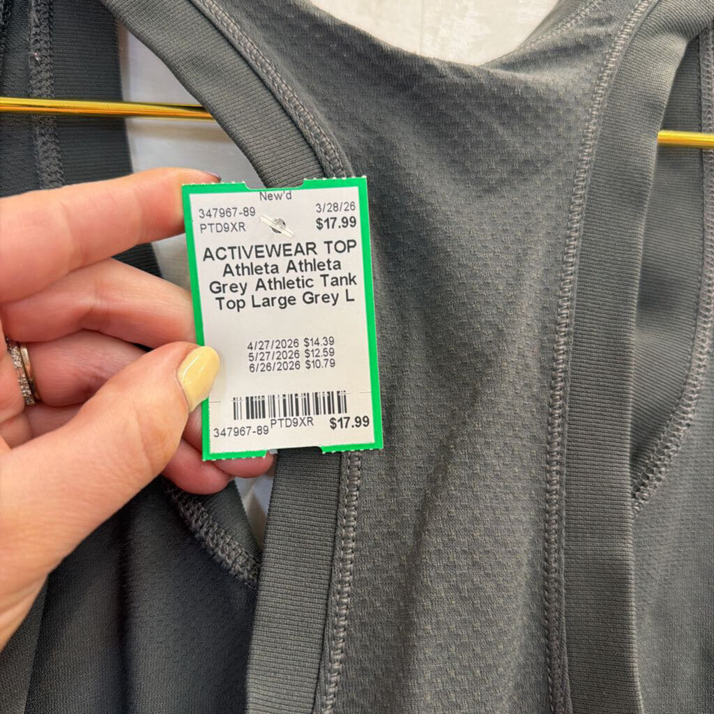Athleta Grey Athletic Tank Top Large