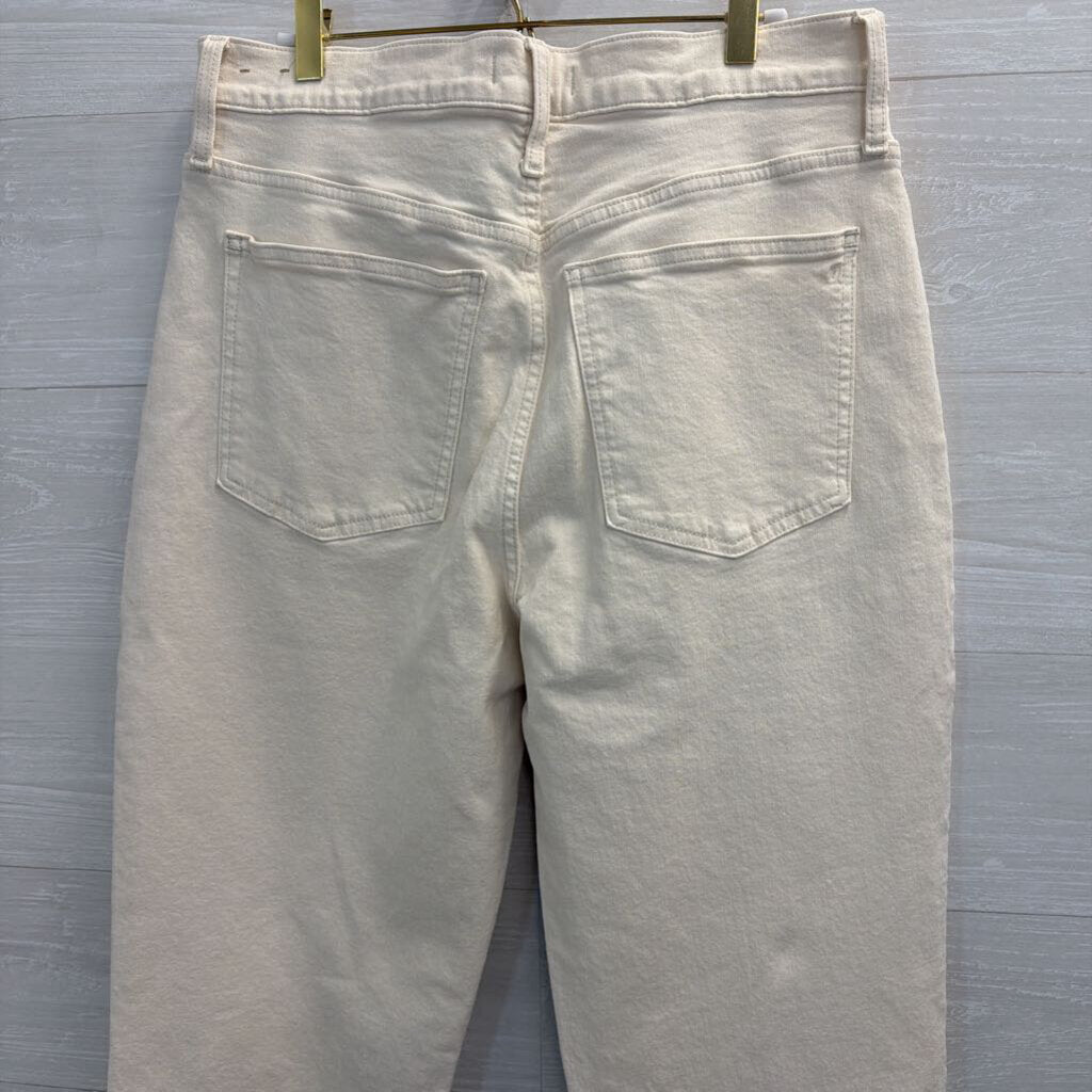 Madewell Cream Denim The Perfect Vintage Straight Jeans 31