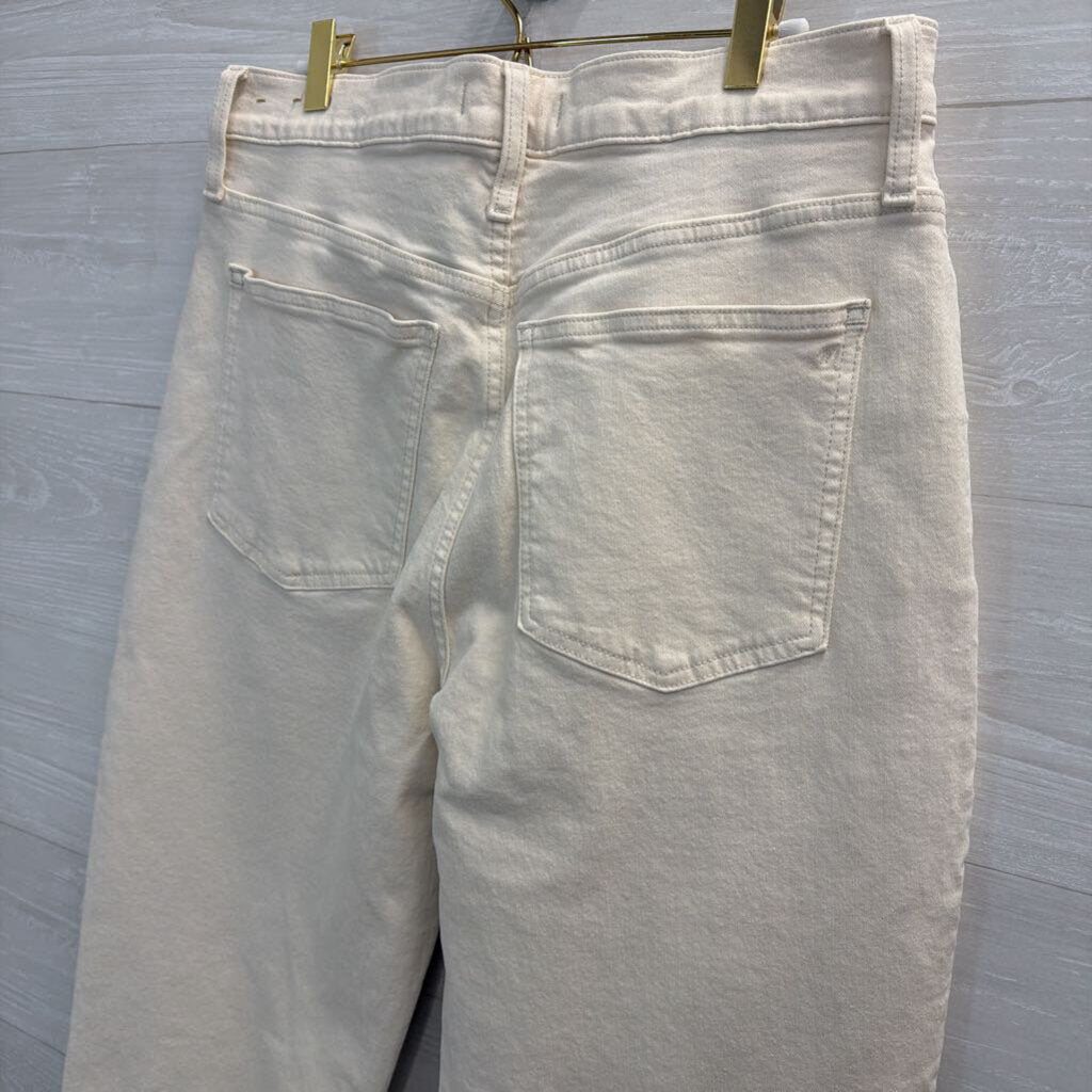 Madewell Cream Denim The Perfect Vintage Straight Jeans 31