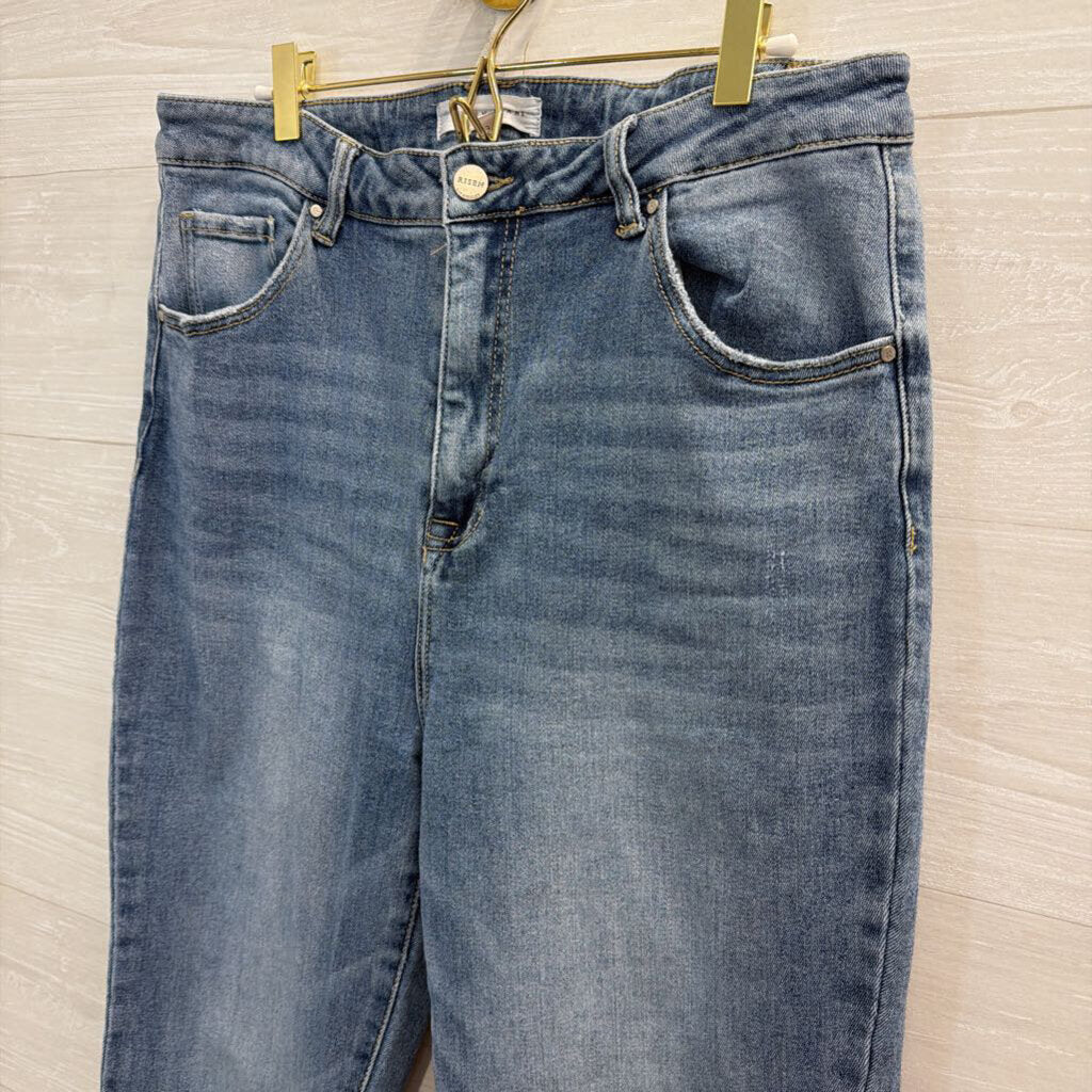 Risen Jeans Light Wash Flare Leg Jeans 1XL