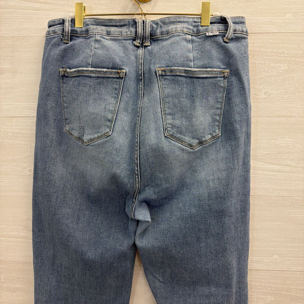 Risen Jeans Light Wash Flare Leg Jeans 1XL
