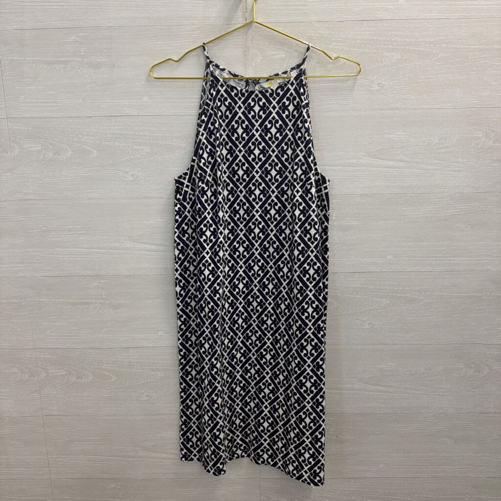Boden Navy/ White Print Sleeveless Dress 6L