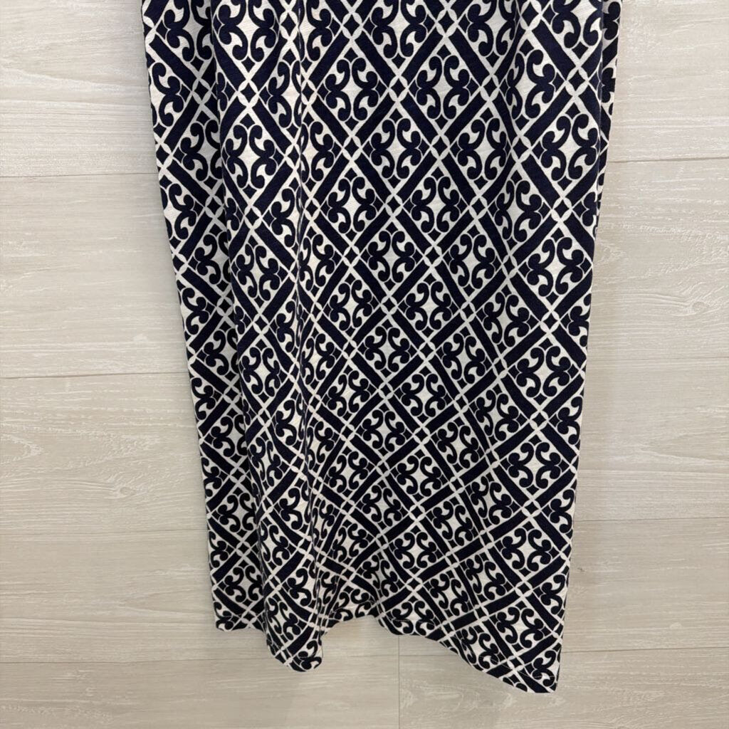 Boden Navy/ White Print Sleeveless Dress 6L