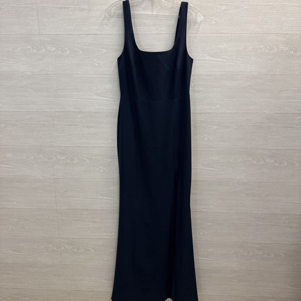 BHLDN Navy Silky Square Neck Long Formal Dress 6