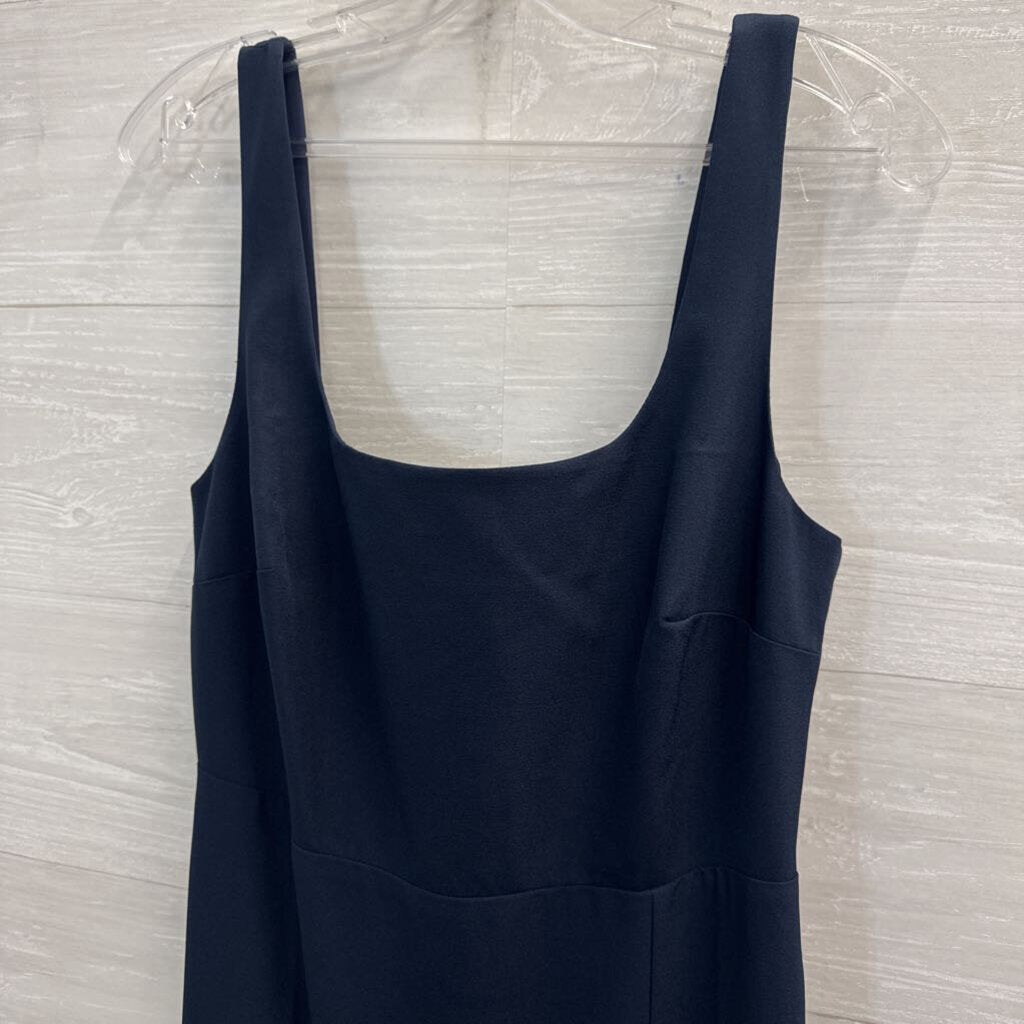 BHLDN Navy Silky Square Neck Long Formal Dress 6