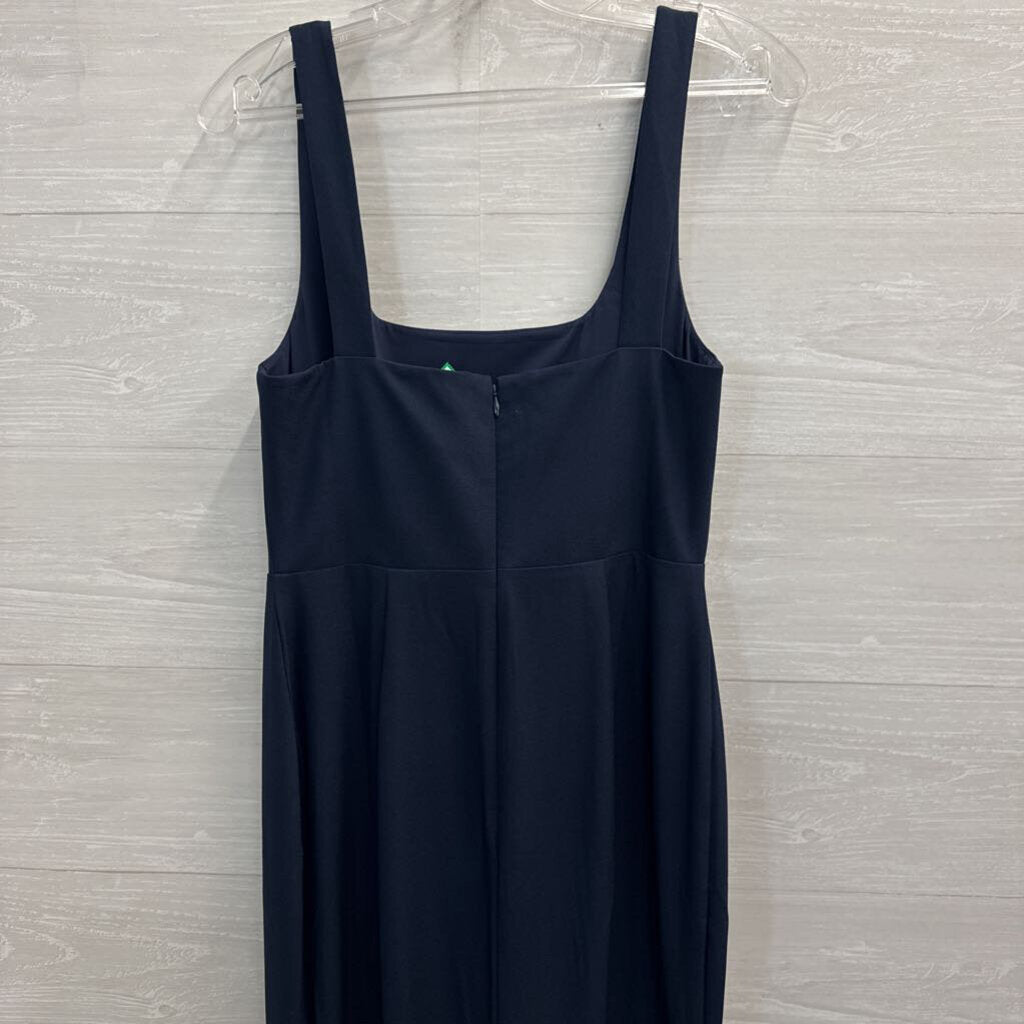 BHLDN Navy Silky Square Neck Long Formal Dress 6