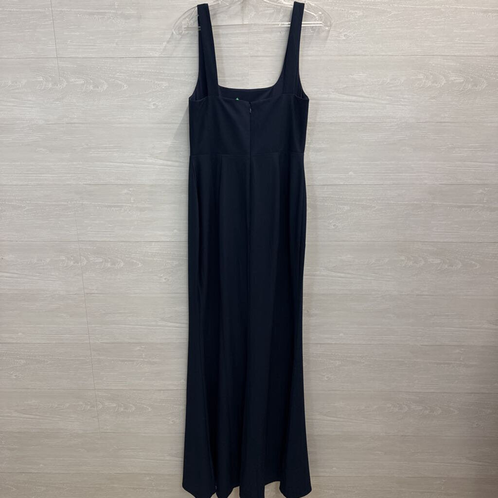 BHLDN Navy Silky Square Neck Long Formal Dress 6