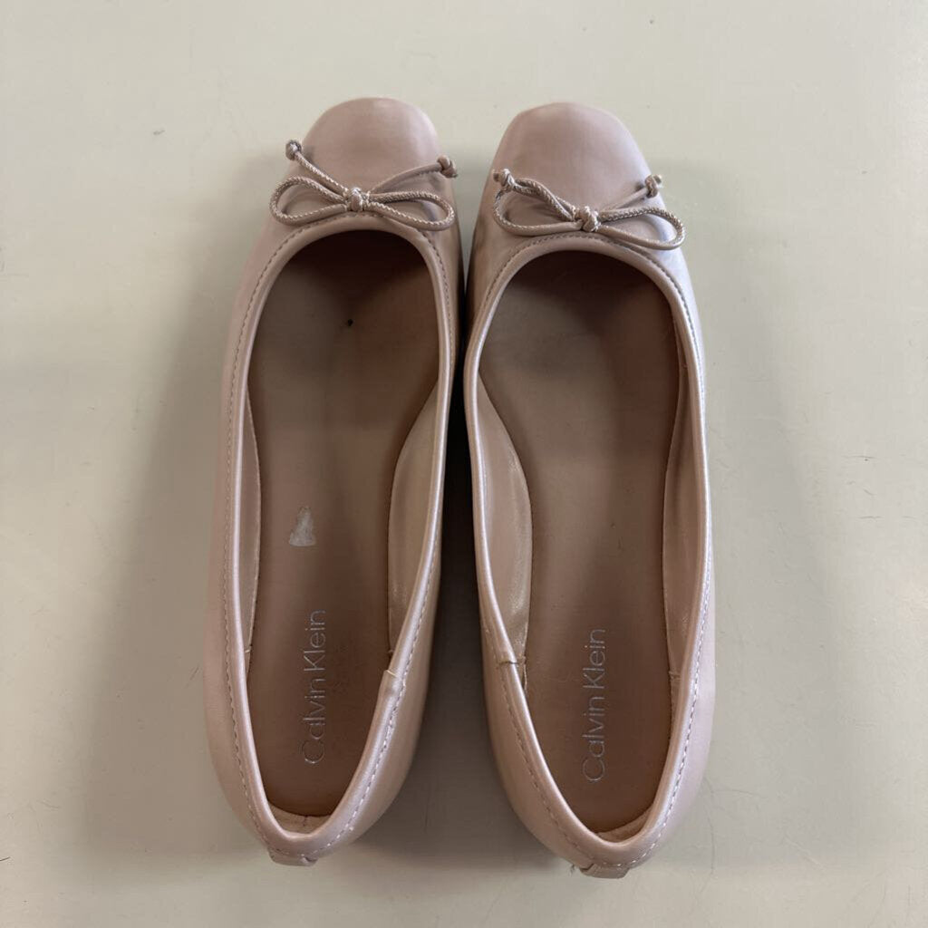 Calvin Klein Beige Leather Ballet Flats 10