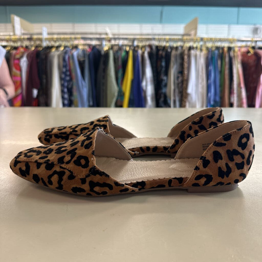 Isaac Mizrahi Brown/ Black Leopard Print Flats 10
