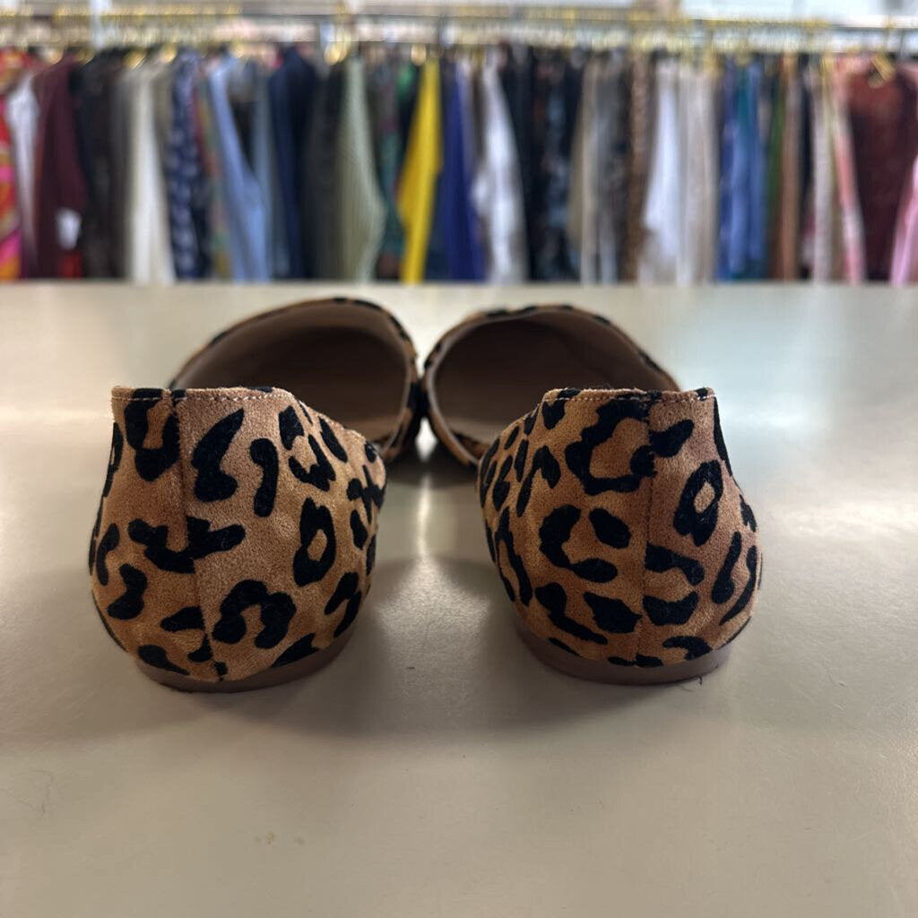 Isaac Mizrahi Brown/ Black Leopard Print Flats 10