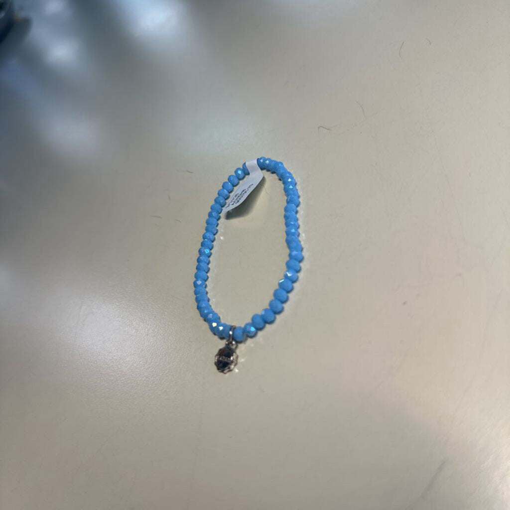 Blue Stretchy Beaded Bracelet