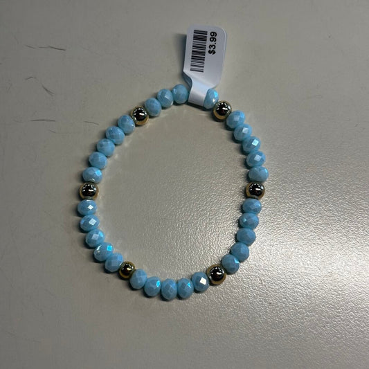 Blue Stretchy Beaded Bracelet