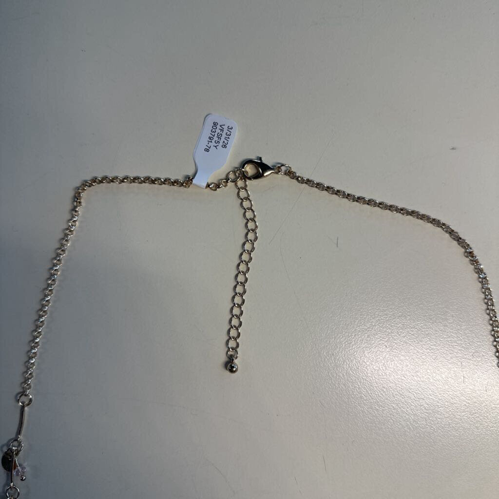 Gold/ Pink Beaded Long Necklace